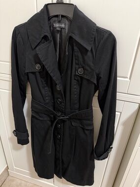 Rampage Black Belted Trench Coat